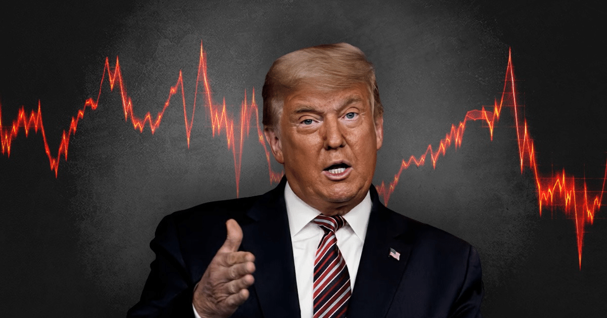 Gráfico de líneas rojas sobre la contracción del PIB de EE.UU. en el primer trimestre.