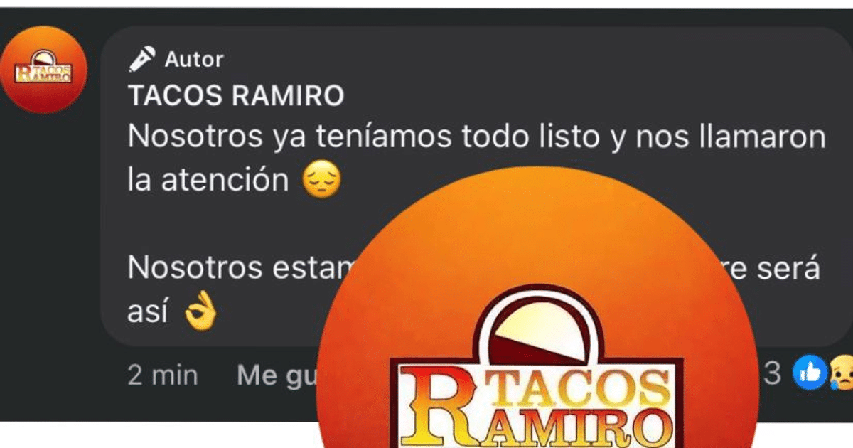 Mensaje de Tacos Ramiro sobre advertencias municipales en Mazatlán