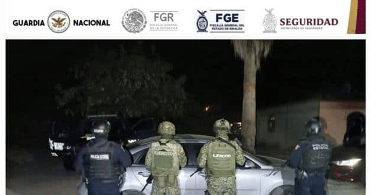 Fuerzas armadas y de seguridad en operativo nocturno en Elota