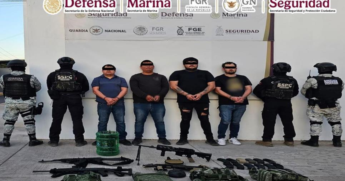 Operativo federal en Culiacán con detenidos y armas incautadas