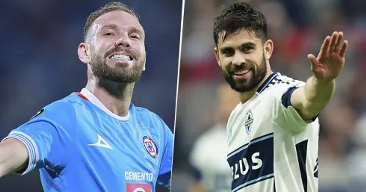 Jugadores de Vancouver Whitecaps y Cruz Azul celebrando su pase a la final de la Concacaf Champions Cup 2025