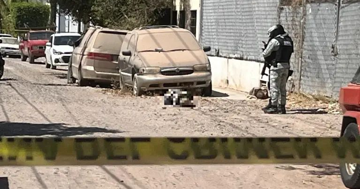 Escena del crimen en Tierra Blanca, Culiacán, con autoridades presentes