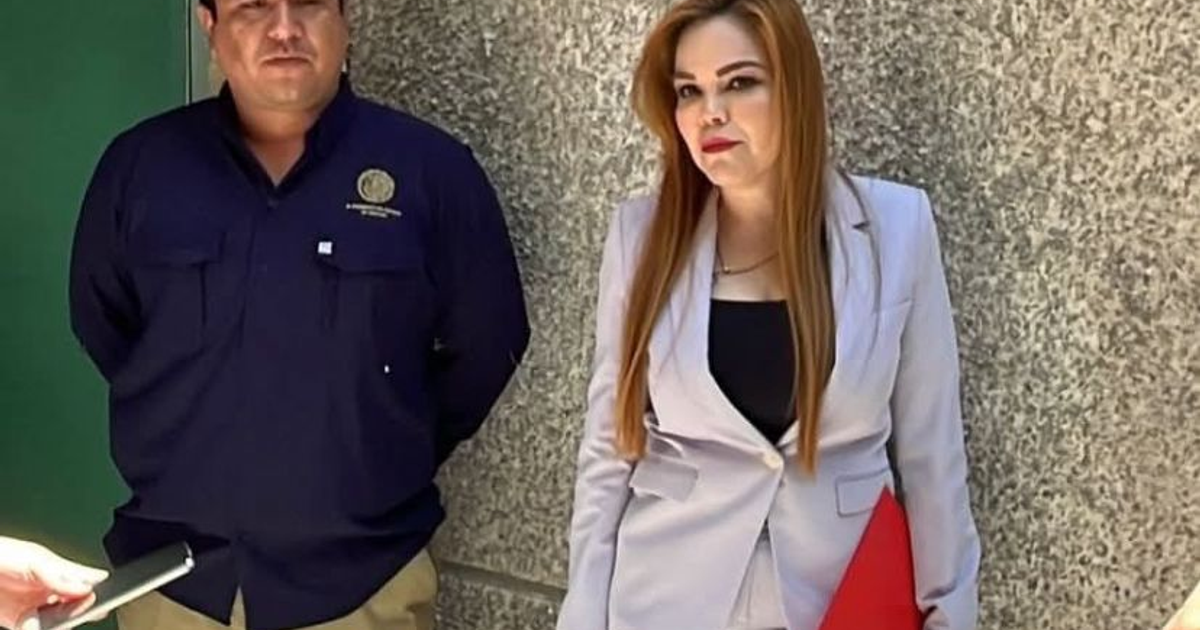Diputada Paola Gárate con megáfono impedida de ingresar al Congreso