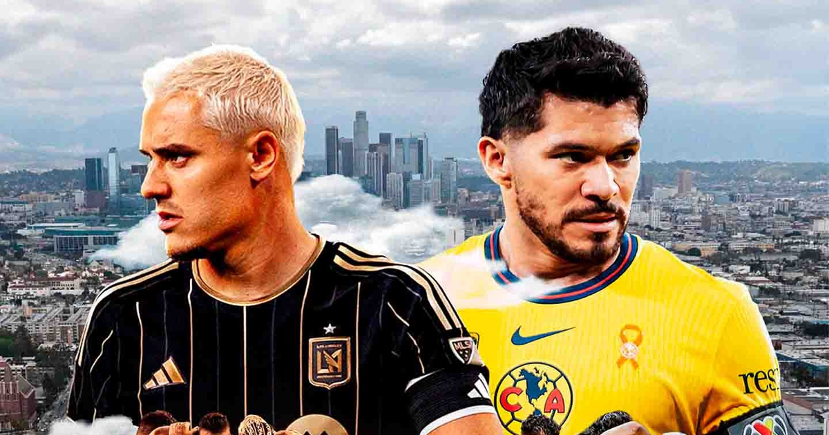 Jugadores de Club América y LAFC en imagen promocional del partido de repesca para la Copa Mundial de Clubes FIFA 2025