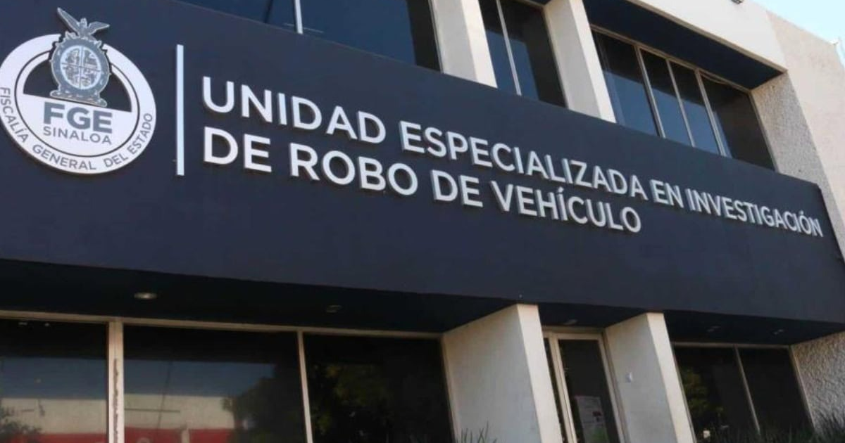 Edificio de la Unidad Especializada en Investigación de Robo de Vehículo de la FGE Sinaloa