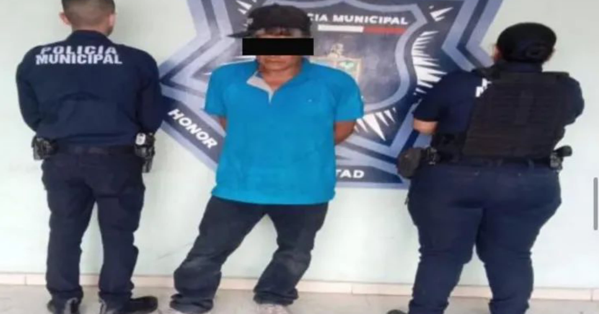 Hombre detenido por la policía municipal en Cajeme por violencia familiar