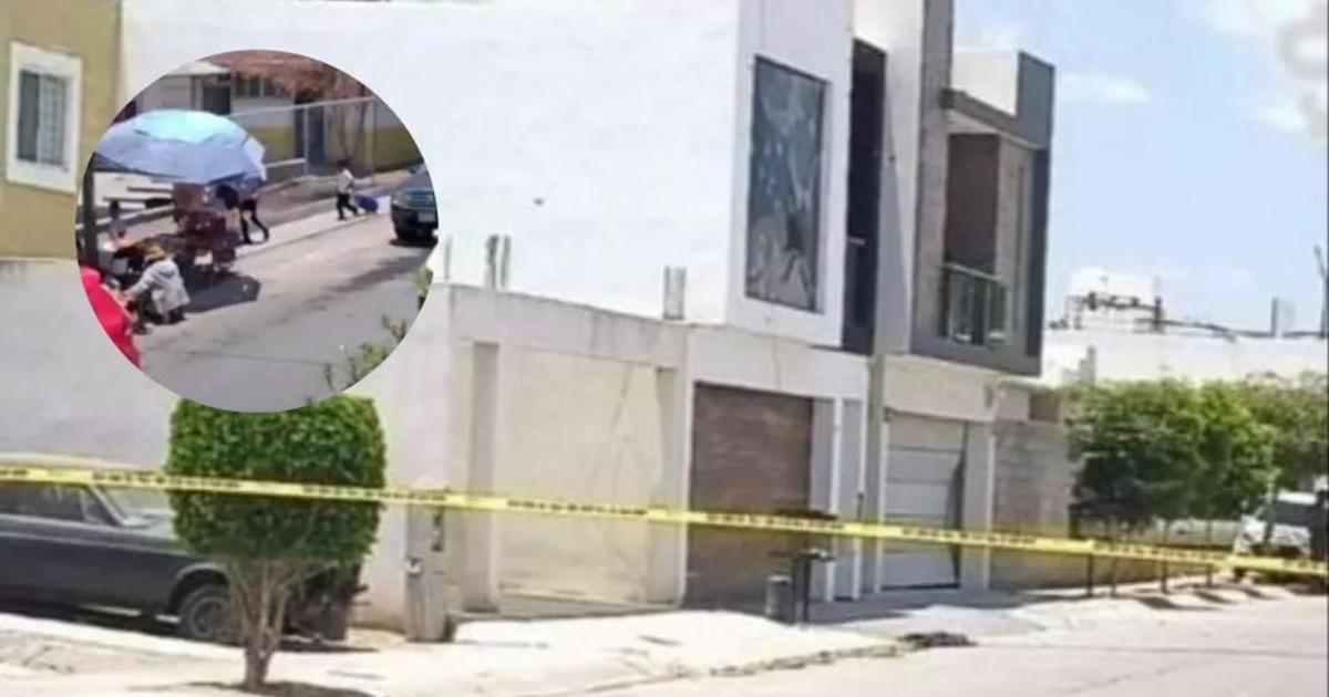 Calle acordonada en Culiacán tras balacera, con cinta amarilla de precaución y personas en el fondo.