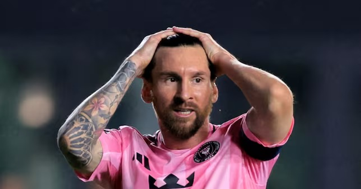 Lionel Messi celebrando un gol con la camiseta del Barcelona en el Mundial de Clubes.