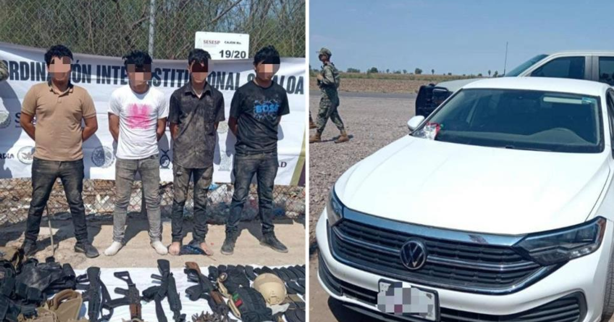 Operativo de SEMAR en Navolato con decomiso de armas y equipo militar
