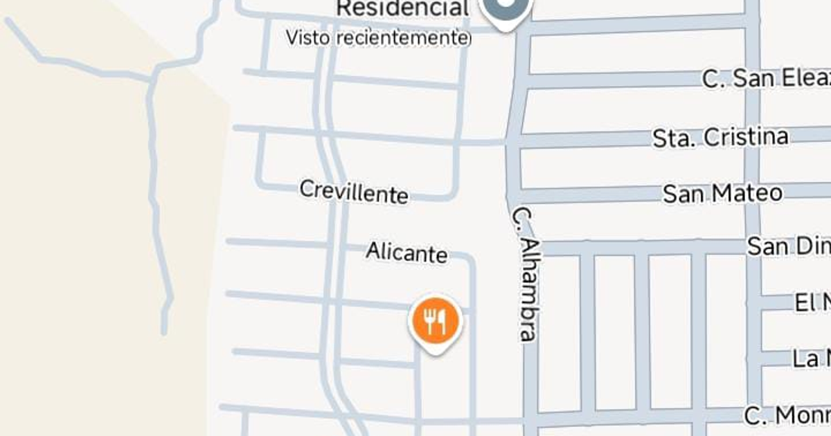 Mapa de Stanza Albaterra Residencial en Culiacán con calles y nombres de lugares.