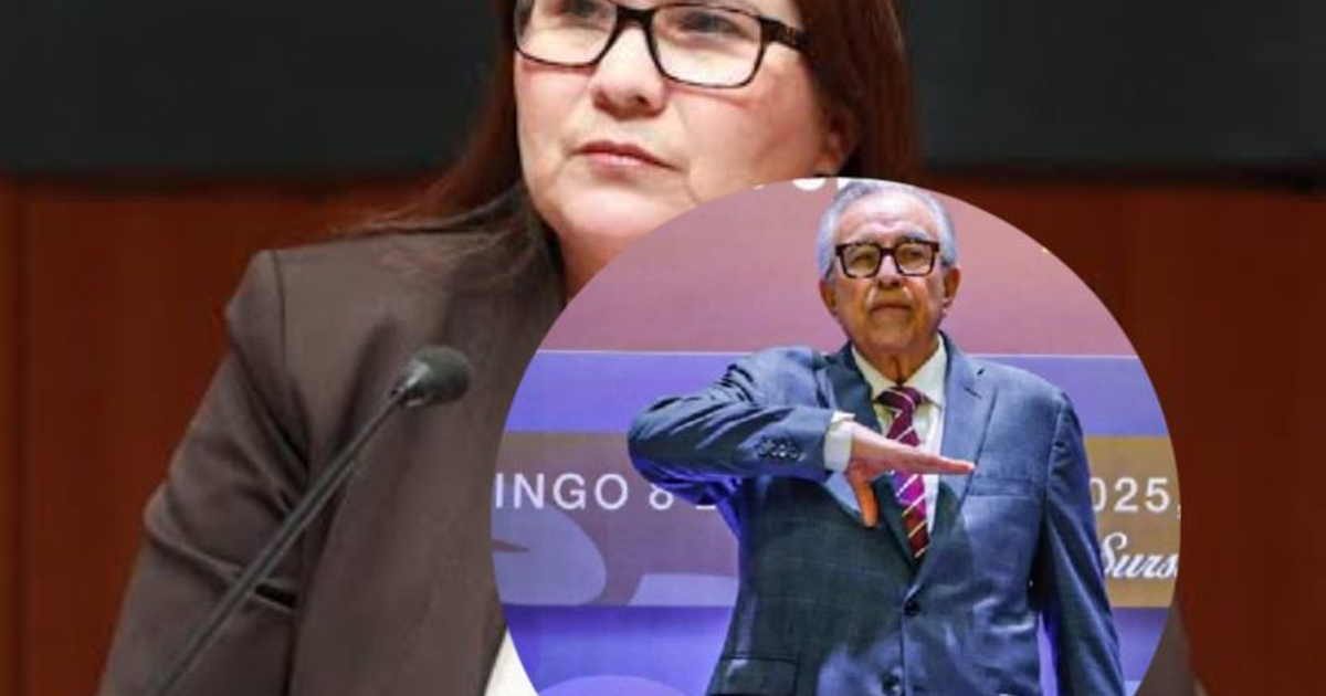 Dos personas en un evento político, una en primer plano hablando y otra en un recuadro interviniendo.