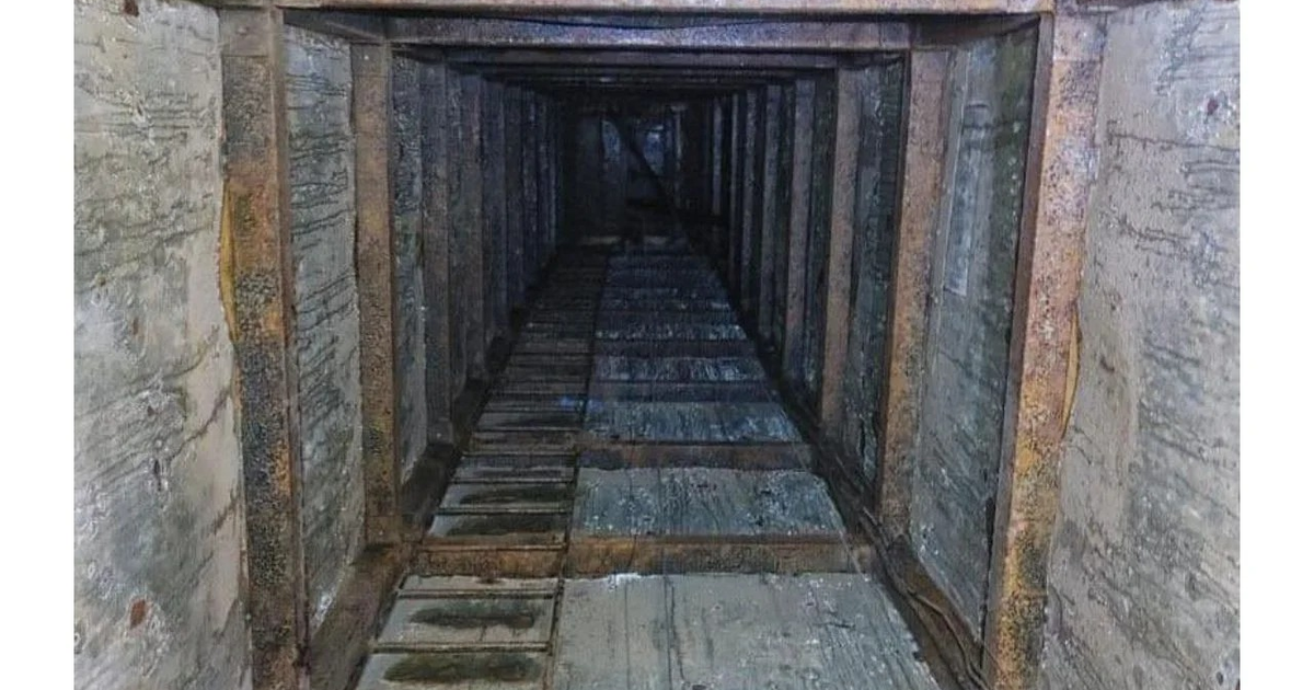 Túnel subterráneo de madera y cemento vinculado a narcotúnel en Culiacán