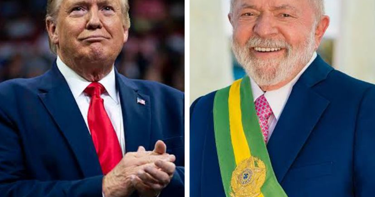 Dos hombres en retratos formales, uno con corbata roja y otro con corbata rosa, en el contexto de tensiones comerciales entre Brasil y EE.UU.