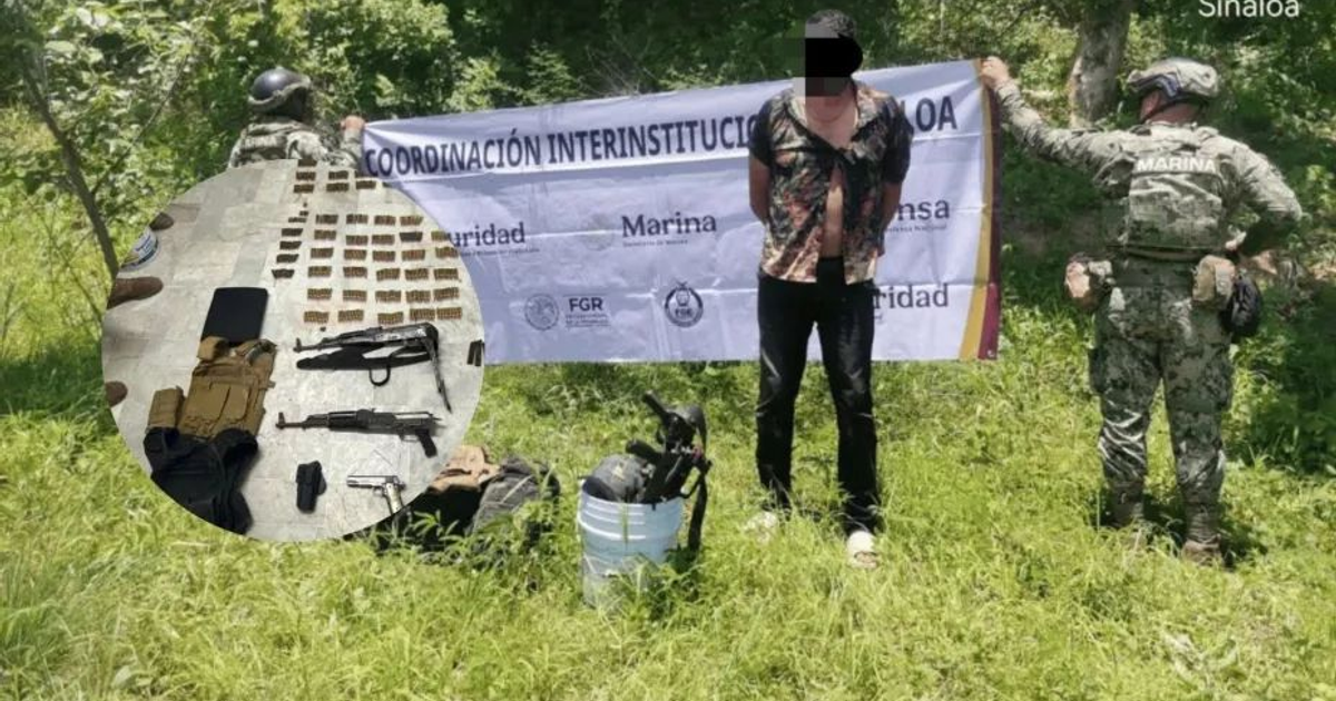 Hombre detenido en operativo de seguridad en Cosalá con armas incautadas