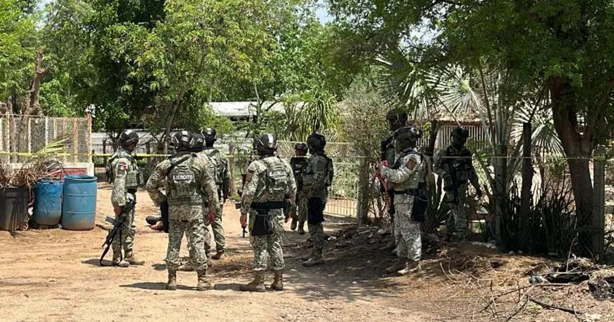 Militares en operativo de vigilancia en Imala, Culiacán, tras enfrentamiento armado.