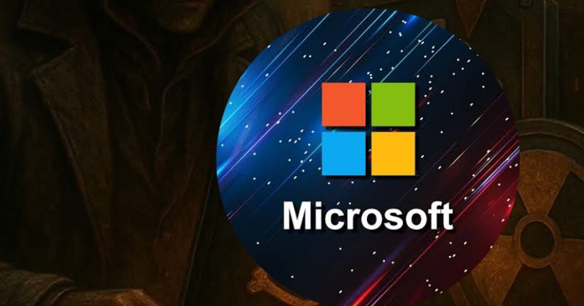 Logo de Microsoft con fondo dinámico, relacionado con ciberataque a NNSA.