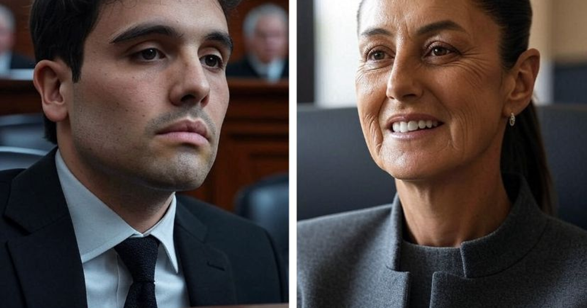 Claudia Sheinbaum y Jeffrey Lichtman en un entorno formal