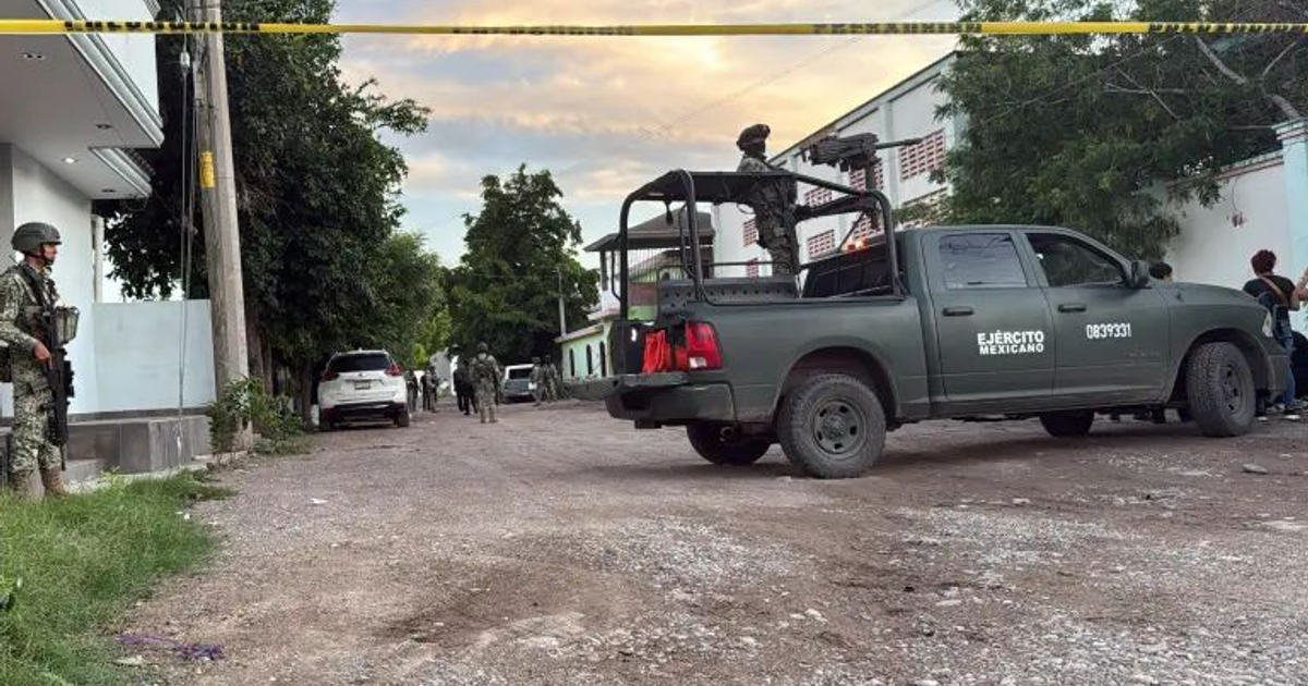 Soldados del Ejército Mexicano en operativo tras doble homicidio en Culiacán