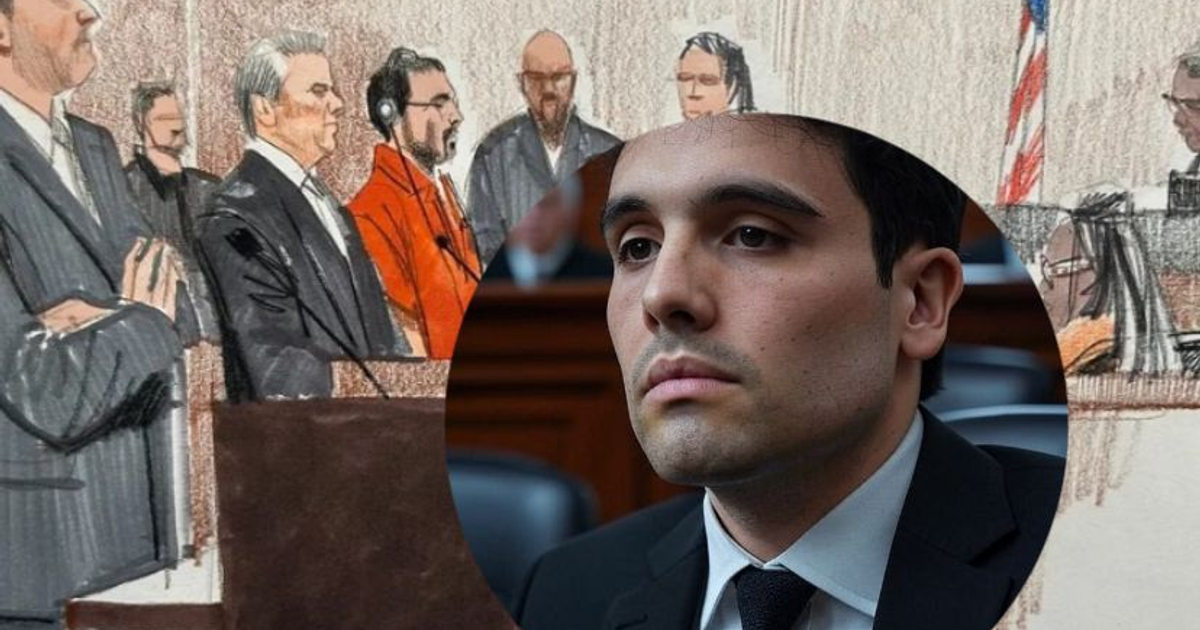 Boceto de audiencia judicial de Ovidio Guzmán López en Illinois