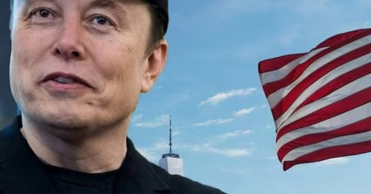 Fondo con bandera y edificio, relacionado con la reforma fiscal de Trump