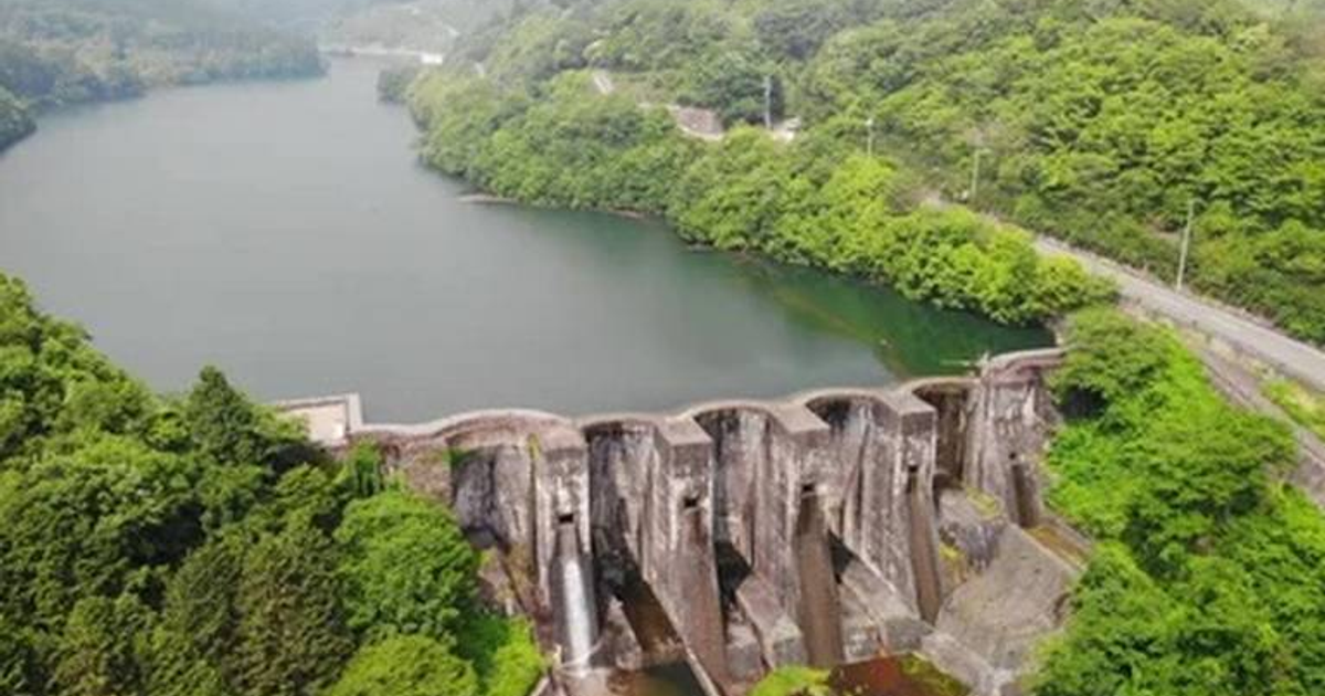 Vista de una presa rodeada de vegetación y un embalse en un entorno natural