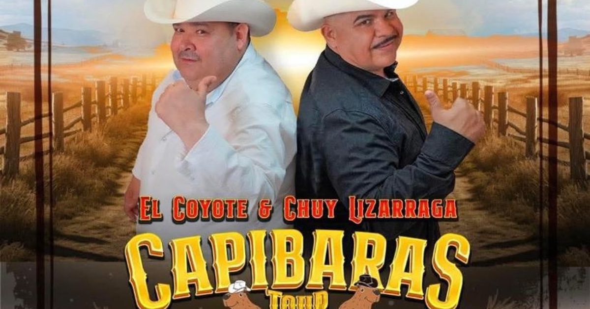 Póster del Capibaras Tour Vida de Rancho con Chuy Lizárraga y El Coyote