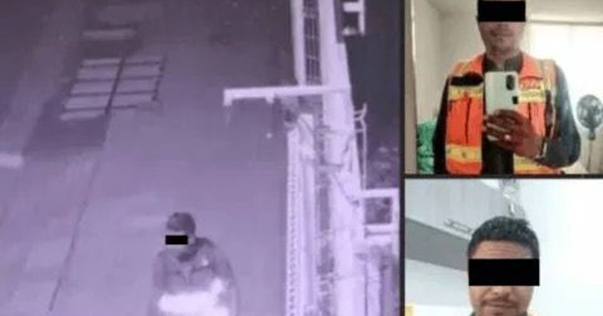 Collage de imágenes de cámaras de seguridad y fotos de personas relacionadas con la detención de un presunto agresor en Tlajomulco.