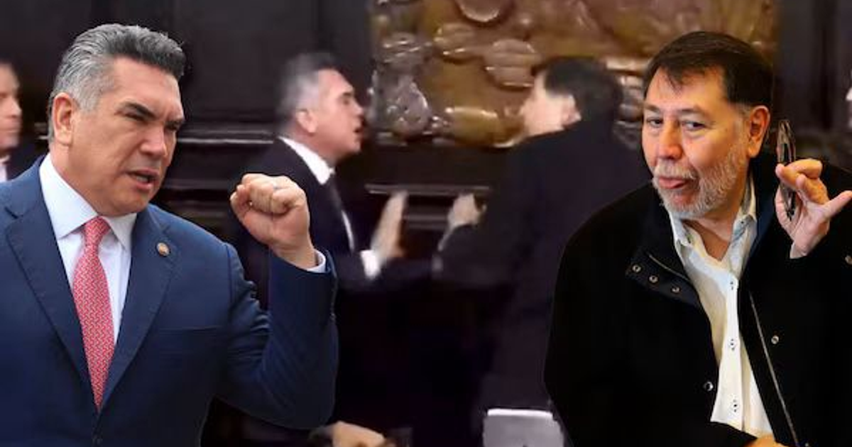 Senadores Fernández Noroña y Alejandro Moreno en confrontación durante sesión del Congreso