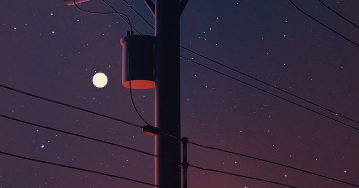 Cielo estrellado con poste de luz eléctrica en Sinaloa