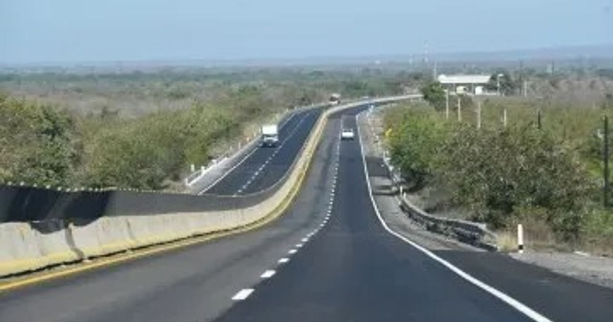 Carretera Mazatlán–Culiacán con tráfico detenido tras aterrizaje de emergencia de avioneta.