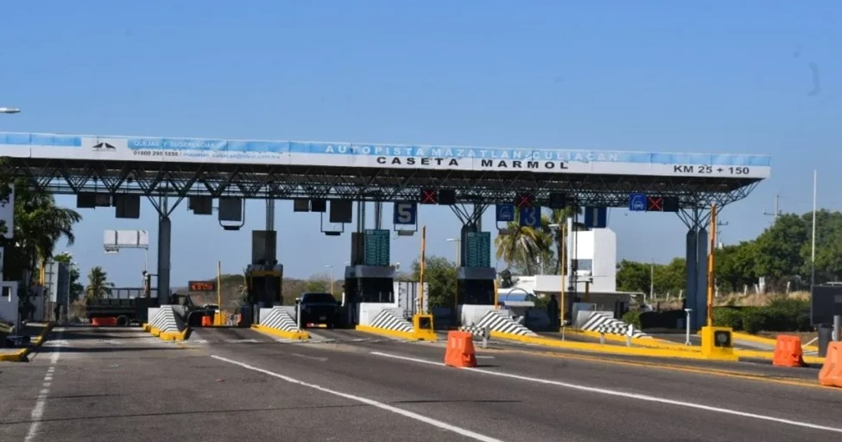 Caseta Mármol en la autopista Mazatlán-Culiacán, peaje más caro de Sinaloa, administrado por Capufe.