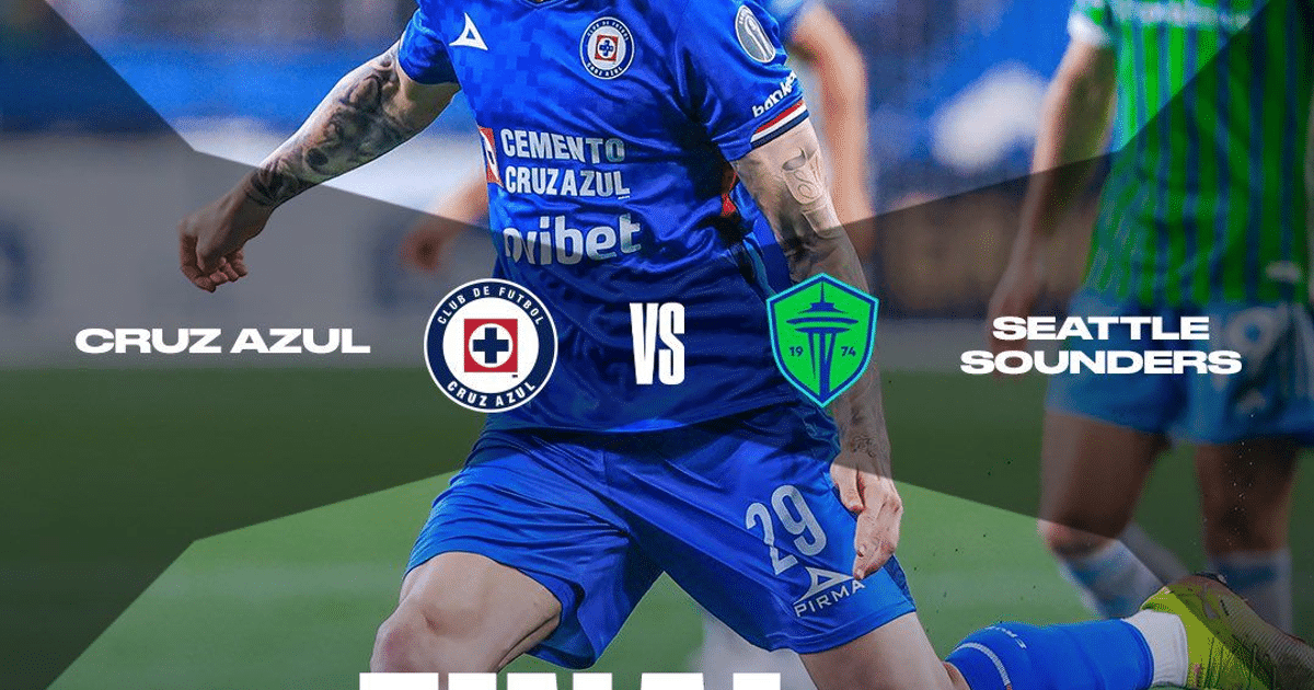 Jugador de Cruz Azul con camiseta azul en partido contra Seattle Sounders en la Leagues Cup