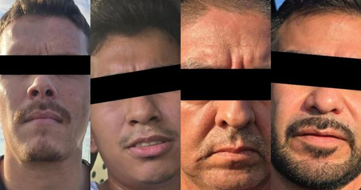 Rostros de personas con franjas negras en los ojos, vinculados a operativo en Los Mochis.