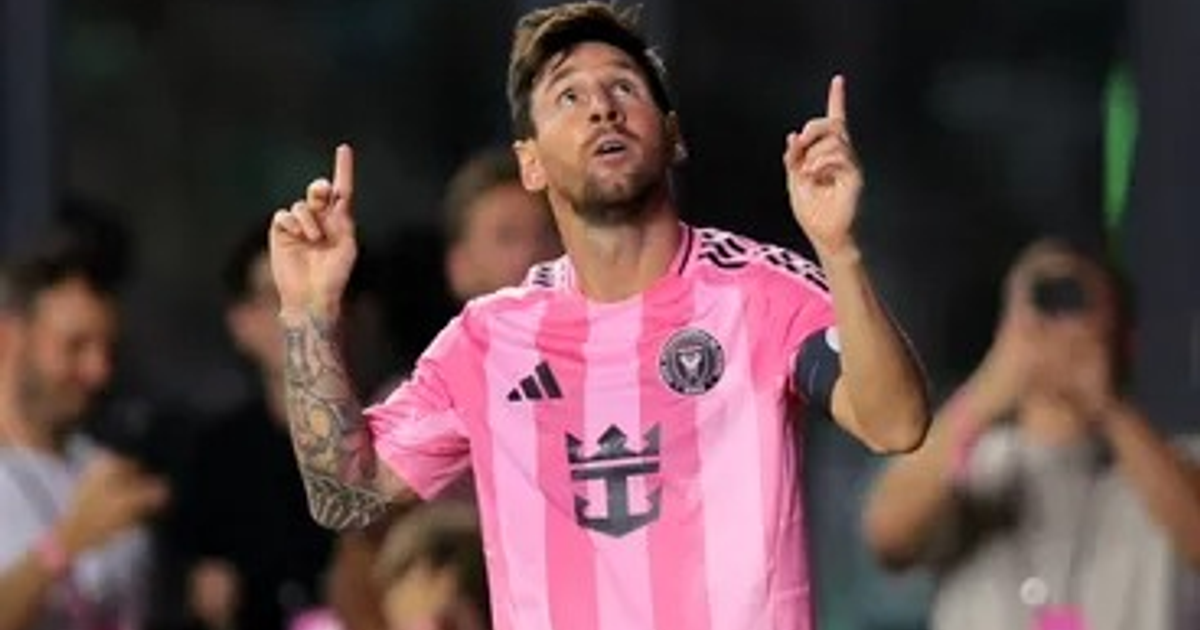 Jugador de Inter Miami celebrando en la final de la Leagues Cup 2025 en Seattle