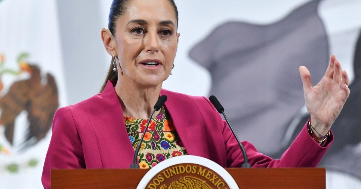 Claudia Sheinbaum hablando en conferencia sobre espacios de tolerancia para cannabis