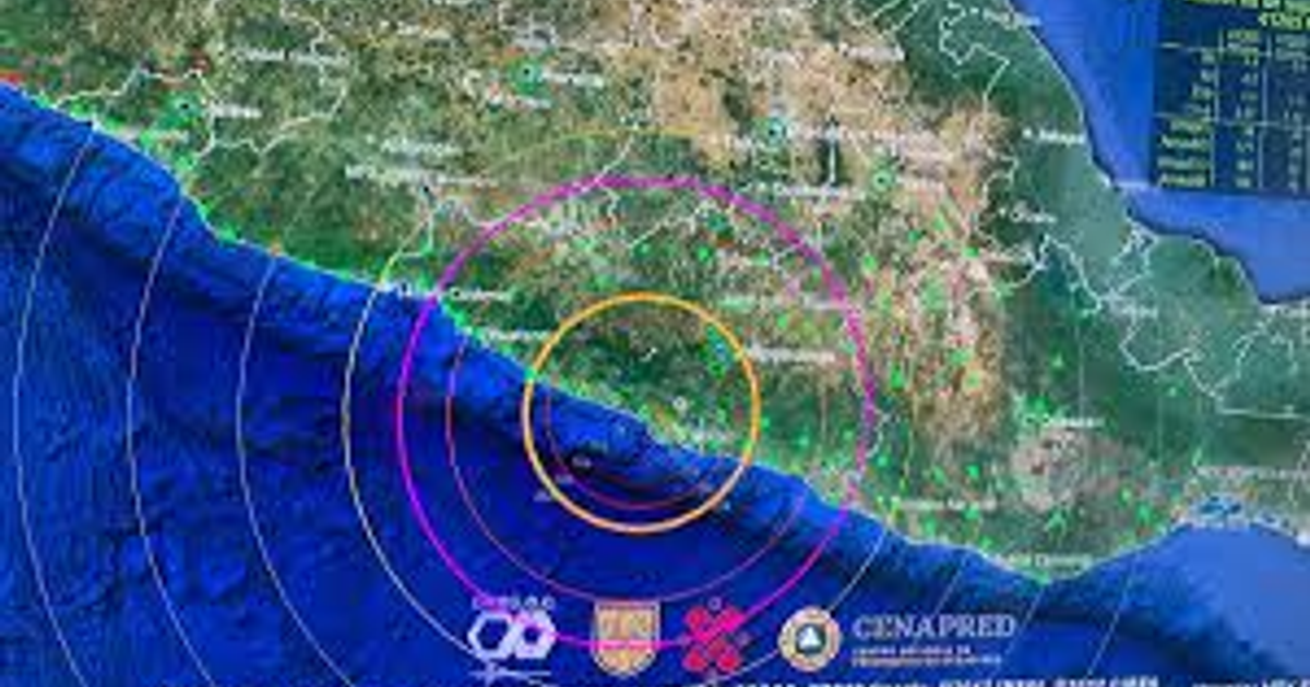 Mapa de actividad sísmica en Guerrero con epicentro del sismo de magnitud 4.0