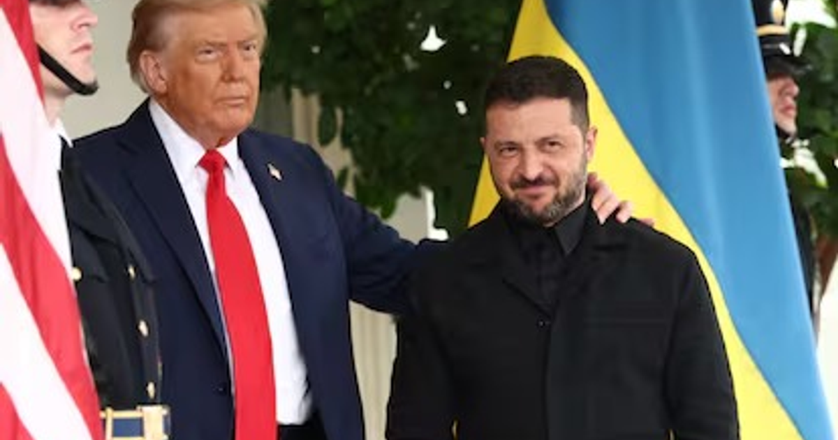 Donald Trump y Volodímir Zelensky en reunión bilateral en la Casa Blanca