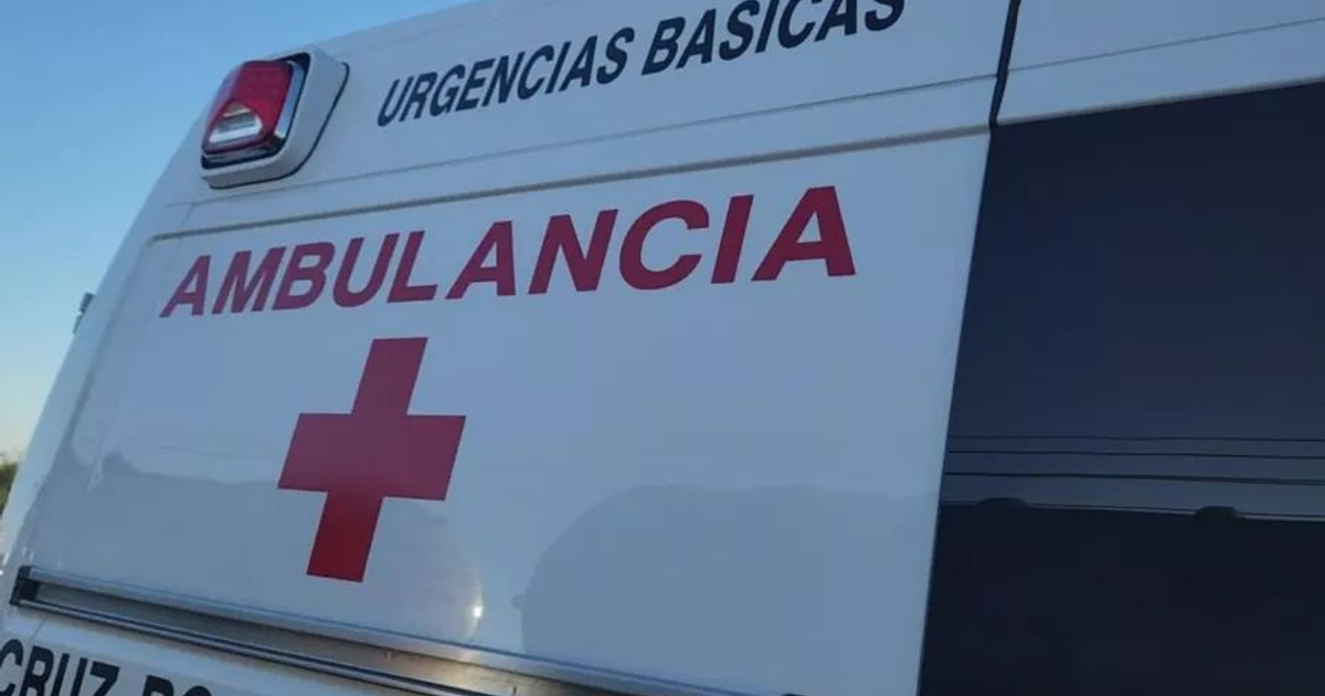 Parte trasera de una ambulancia con inscripciones de emergencia y cruz roja en Sinaloa de Leyva.