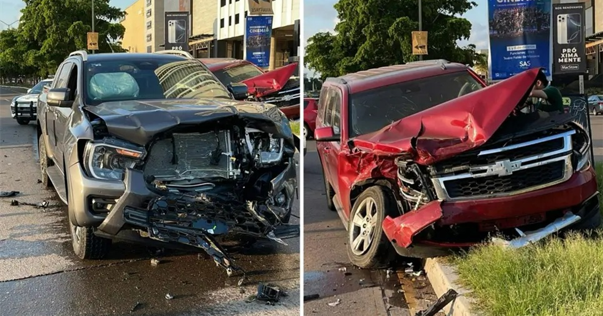 Choque entre camioneta negra y SUV roja en Culiacán, Sinaloa