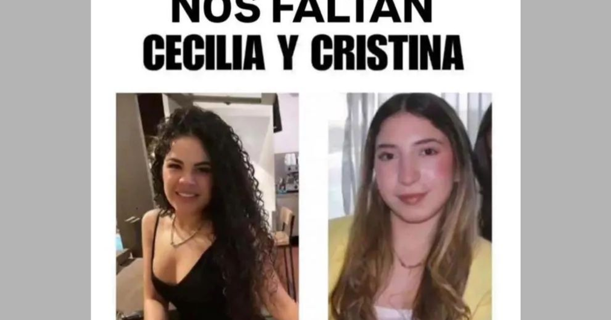 Fotografías de María Cristina Pérez Salas y María Cecilia Berrelleza Flores, desaparecidas en Mazatlán.