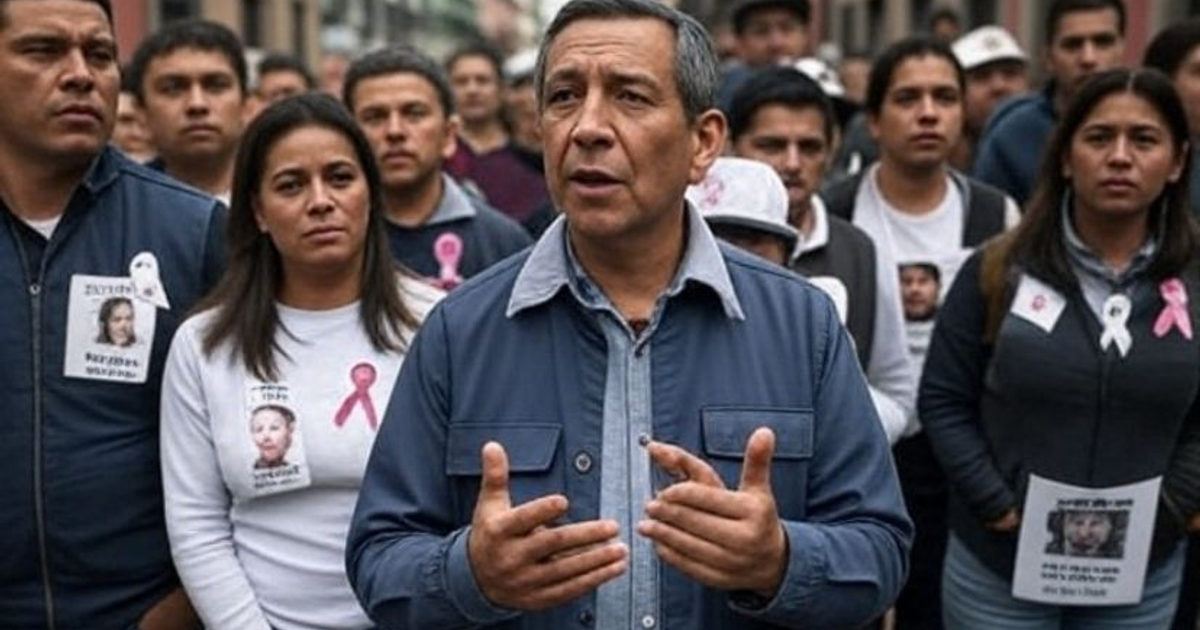 Grupo de personas en marcha por la paz en Culiacán, liderada por Coparmex Sinaloa.
