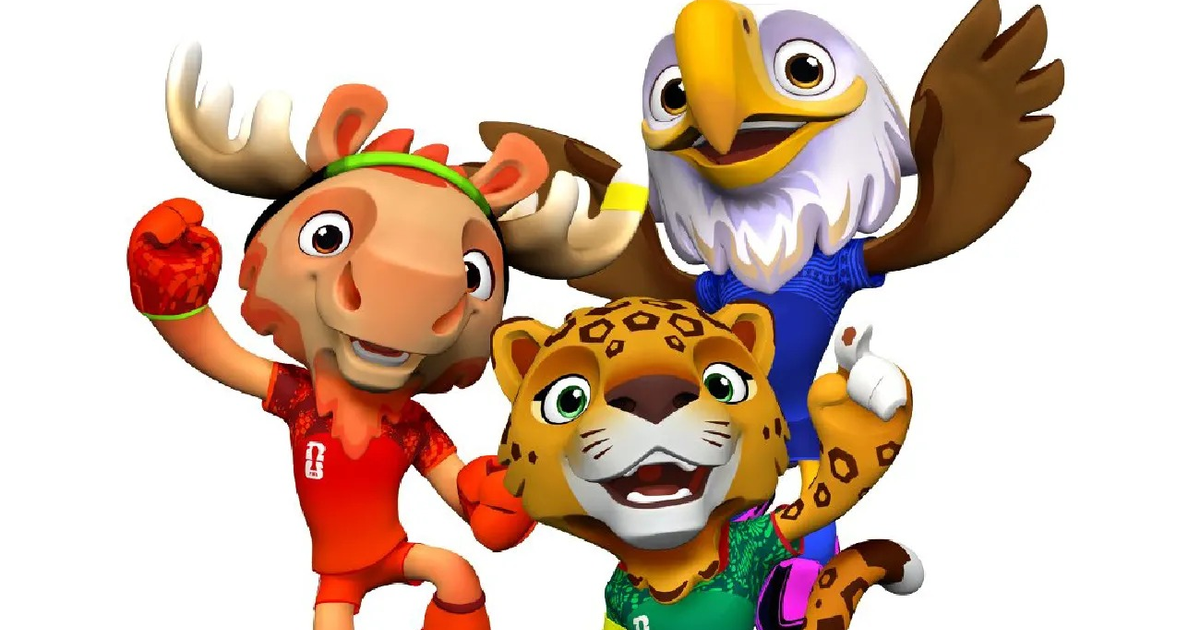 Maple, Zayu y Clutch, las mascotas de la Copa Mundial 2026, en camisetas deportivas