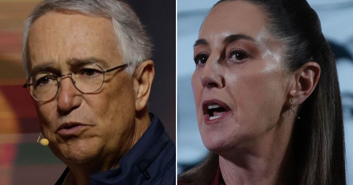 Dos personas discutiendo, reflejando la respuesta de Sheinbaum sobre Salinas Pliego