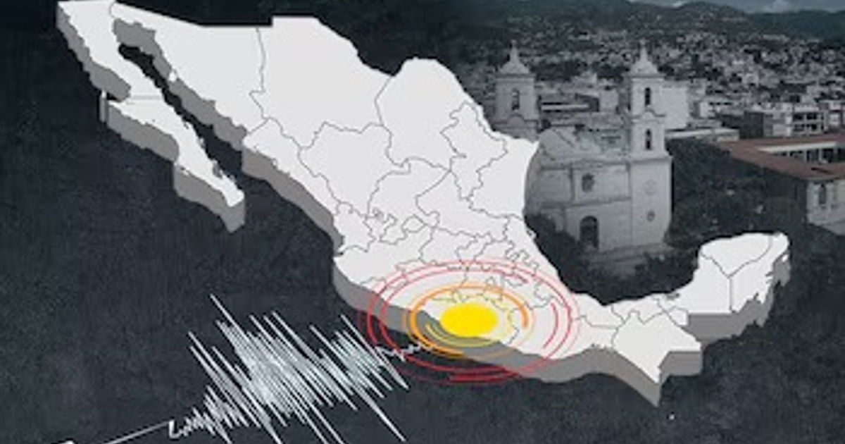 Mapa de México con epicentro de sismo en Ahome, Sinaloa, y gráfico de ondas sísmicas.
