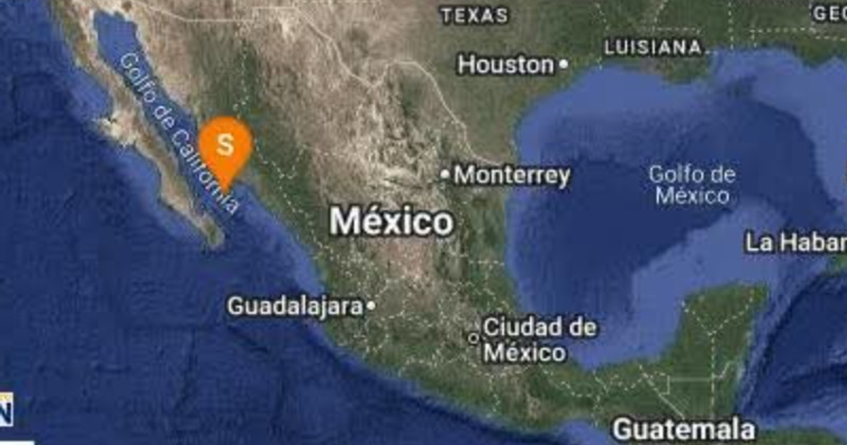 Mapa de México mostrando los golfos de California y México, con ciudades como Guadalajara, Monterrey y Ciudad de México marcadas.