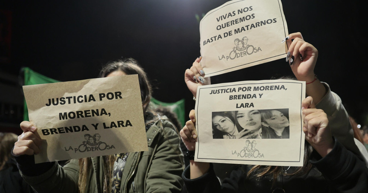 Manifestación en Buenos Aires por justicia para Brenda, Morena y Lara
