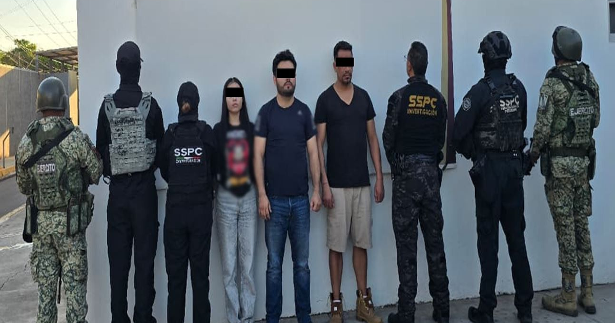 Operativo policial en Culiacán con agentes de seguridad y personas detenidas