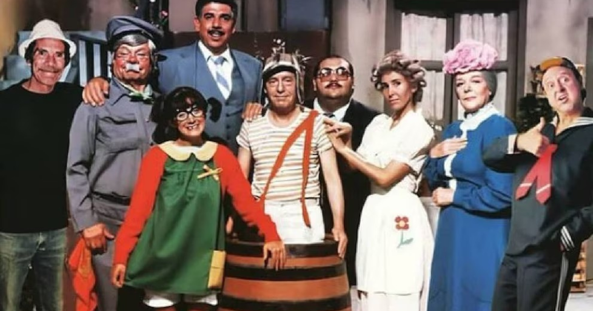 Elenco de El Chavo del 8 en evento privado de 1986, relacionado con el cártel de Cali.