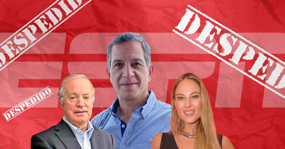 Imagen de despidos en ESPN México con fondo rojo y logo de ESPN