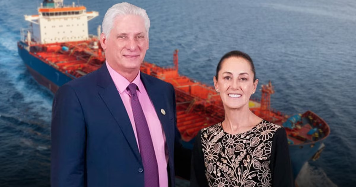 Personas frente a un barco en el agua, simbolizando comercio y tensiones diplomáticas entre EE.UU. y México.